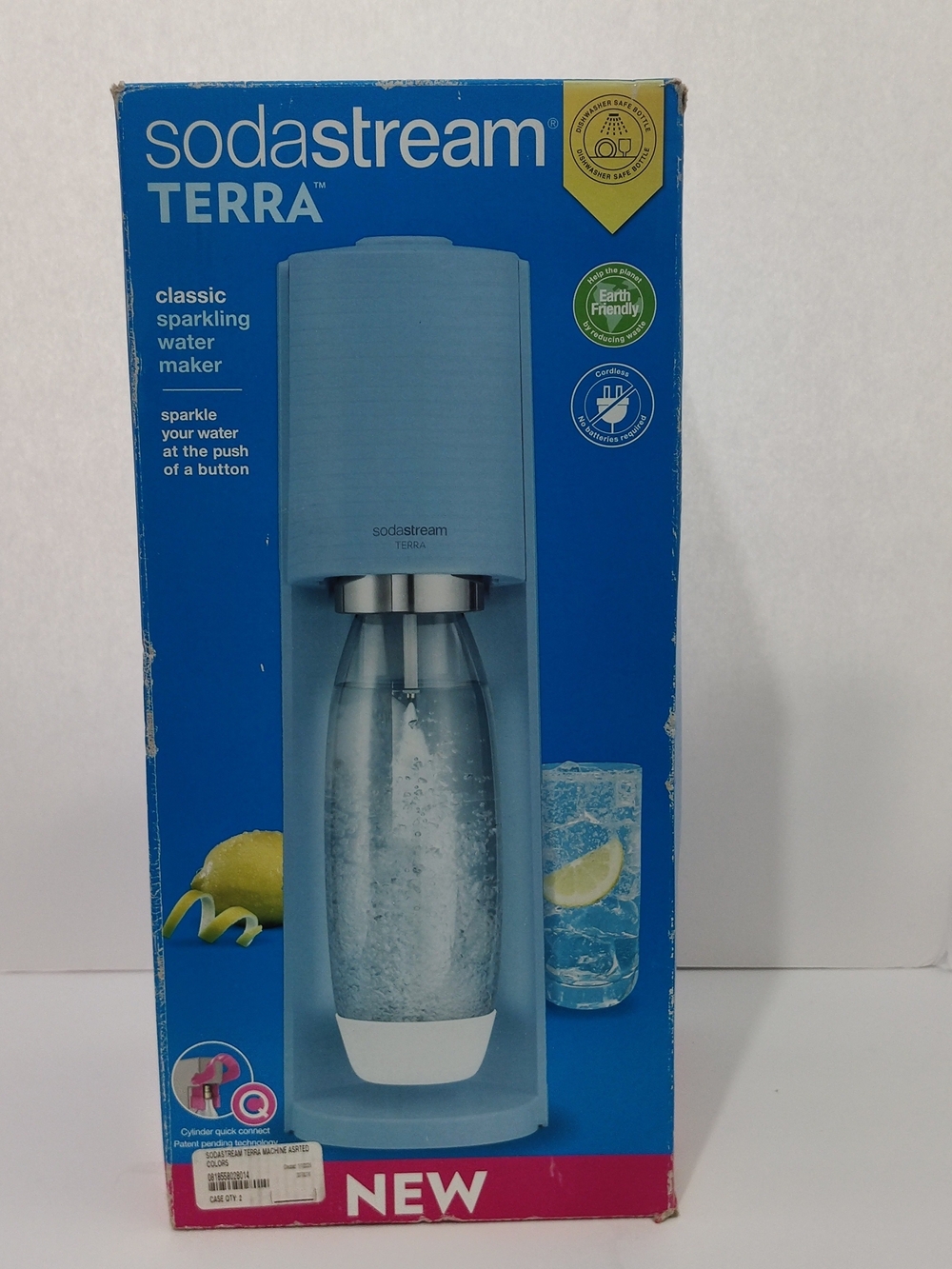 new no warranty Soda Stream Terra Classic Cordless Sparkling Water Maker